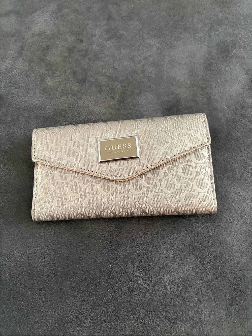 GUESS Champagne Logo Long Wallet